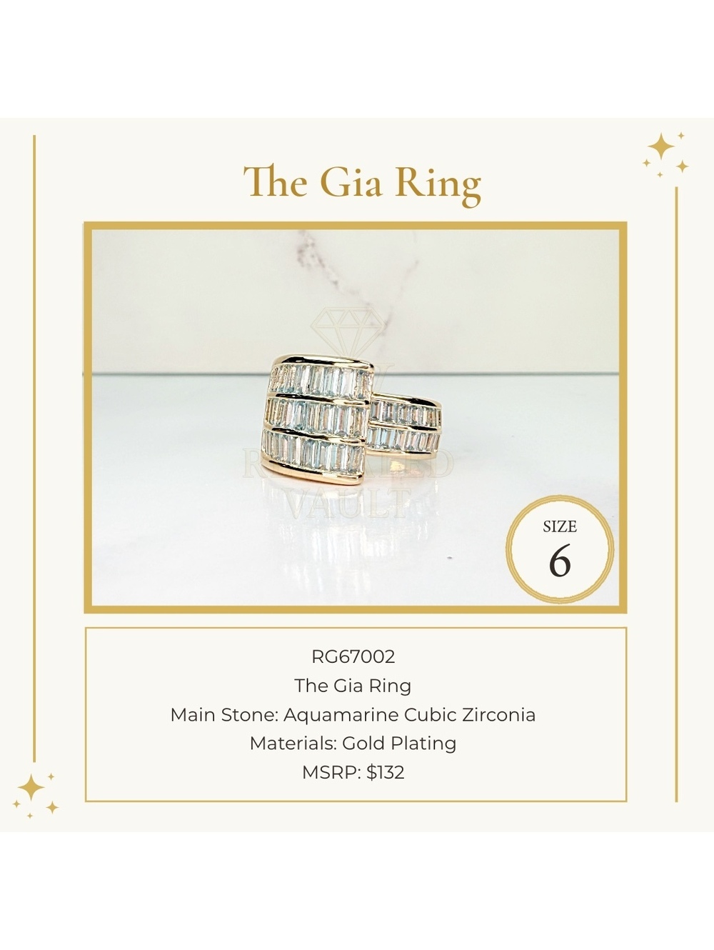 The Gia Ring - Size 6 - March Birthday 2026